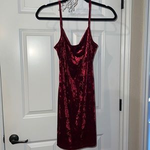 Velvet red dress- only warn once